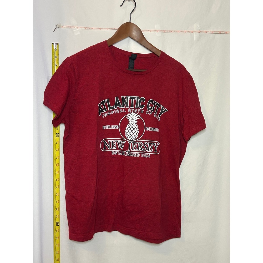 Gildan Atlantic City Tropical State of Mind Pineapple T Shirt Women 2XL Red